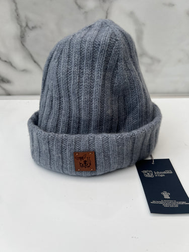 CASHMERE BEANIE - Denim